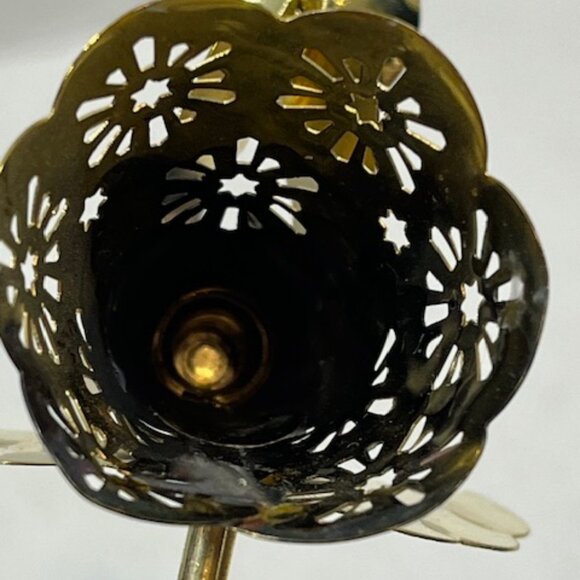 VTG Brass Metal Long Handle Angel Holiday Christmas Candle Snuffer 9" Long - Picture 5 of 14